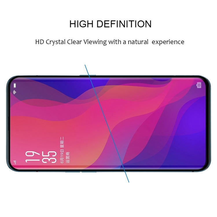Edge Glue 3D Curved Edge Full Screen Tempered Glass Film For OPPO Find X, For OPPO Find X(1 PC)