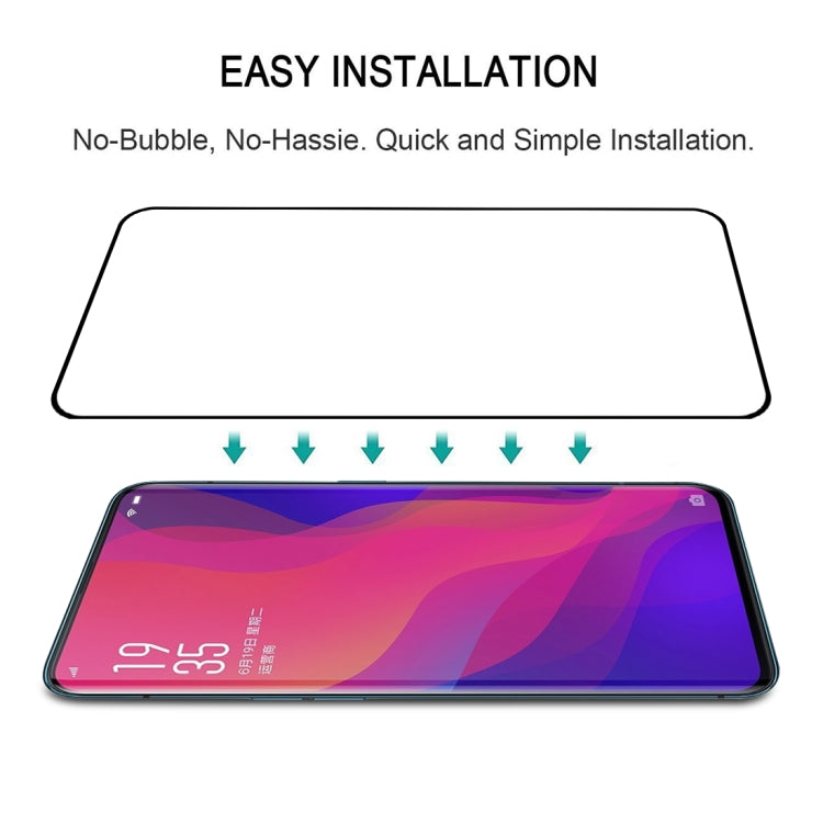 Edge Glue 3D Curved Edge Full Screen Tempered Glass Film For OPPO Find X, For OPPO Find X(1 PC)