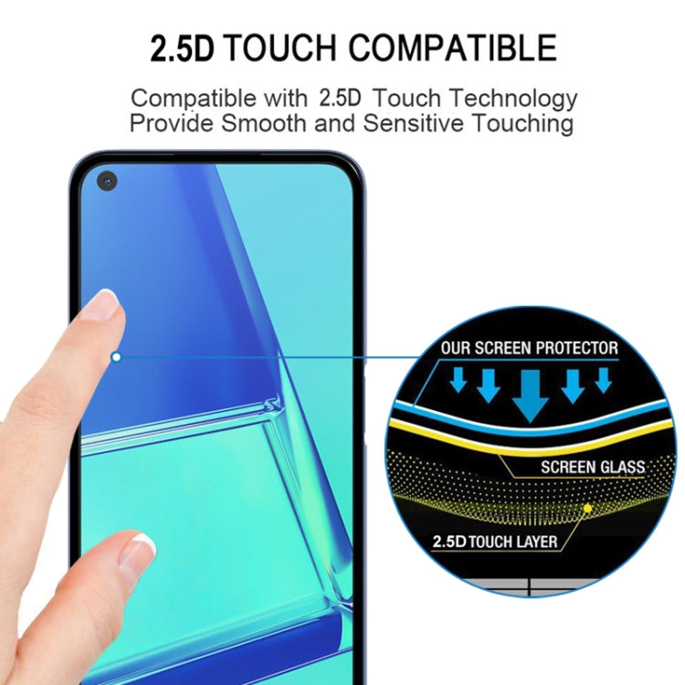 For OPPO A72 9D Full Glue Full Screen Tempered Glass Film, For OPPO A72