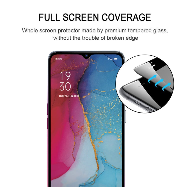 25 PCS For OPPO Reno 3 / Reno3 Youth Full Glue Full Cover Screen Protector Tempered Glass Film, For OPPO Reno 3 (25 PCS)