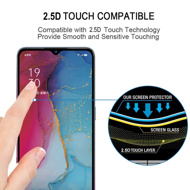 25 PCS For OPPO Reno 3 / Reno3 Youth Full Glue Full Cover Screen Protector Tempered Glass Film, For OPPO Reno 3 (25 PCS)