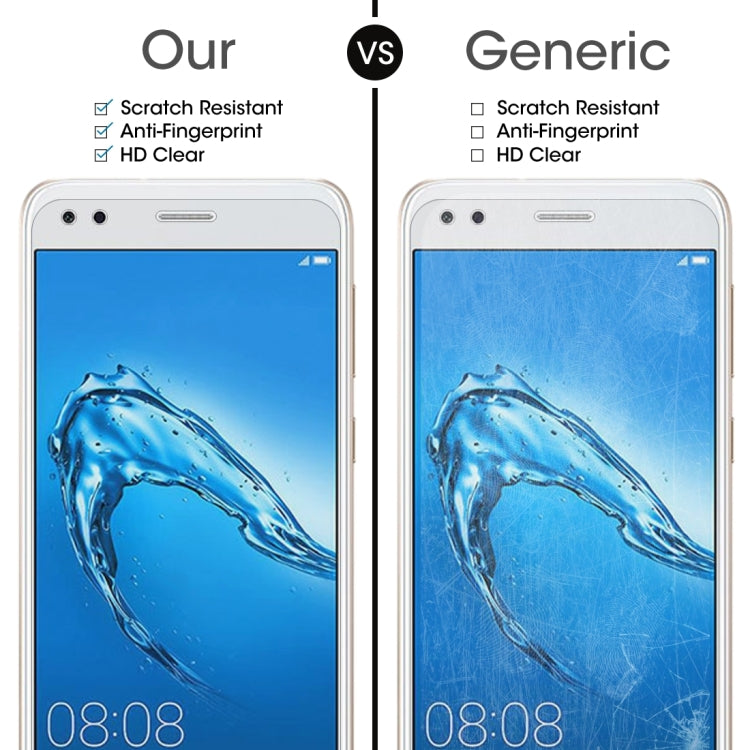 2 PCS for Huawei Y6 Pro (2017) 0.26mm 9H Surface Hardness 2.5D Curved Edge Tempered Glass Screen Protector, For Y6 Pro (2017)