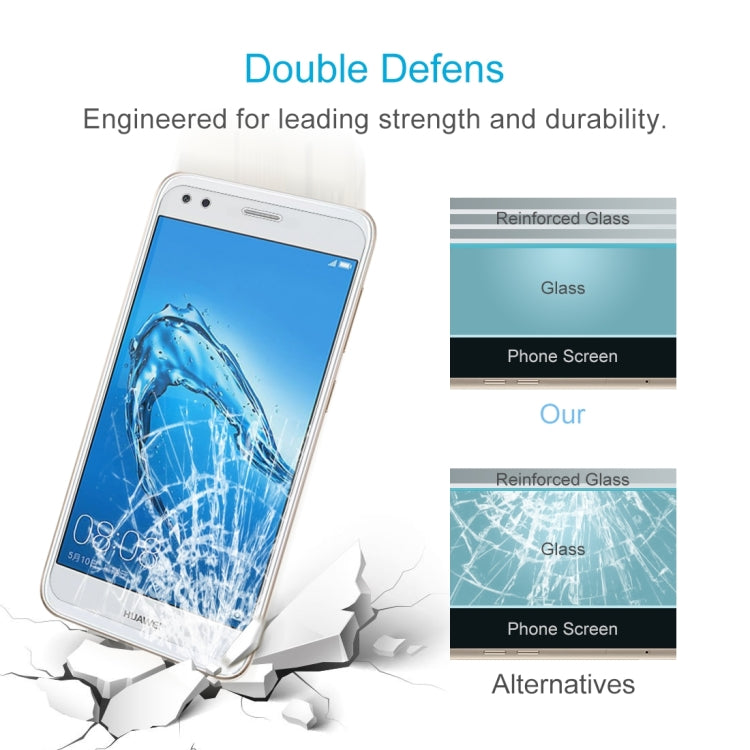 2 PCS for Huawei Y6 Pro (2017) 0.26mm 9H Surface Hardness 2.5D Curved Edge Tempered Glass Screen Protector, For Y6 Pro (2017)