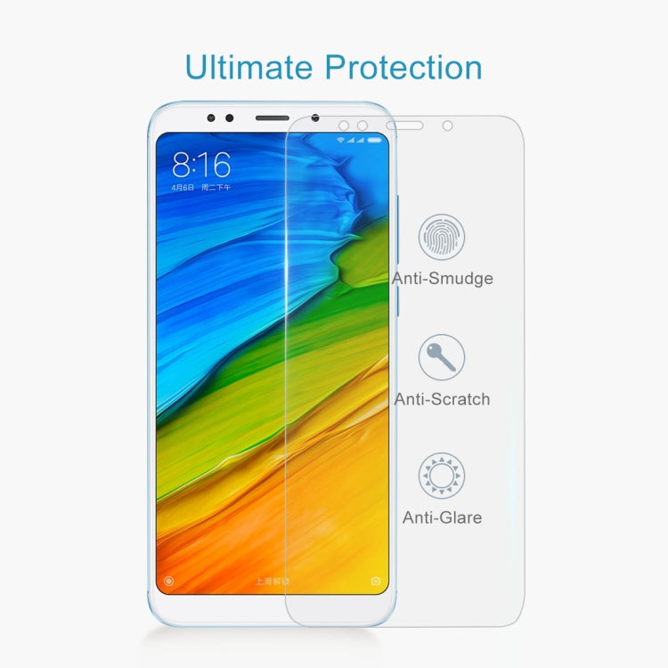 50 PCS for Xiaomi Redmi 5 Plus  0.26mm 9H Surface Hardness 2.5D Curved Edge Tempered Glass Screen Protector, For Redmi 5 Plus