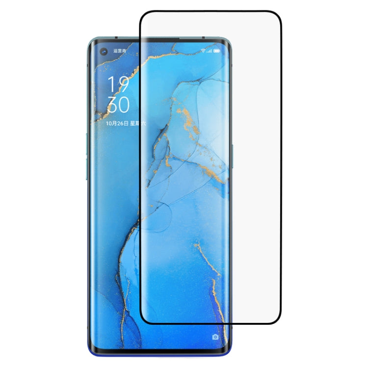 For OPPO Reno3 Pro 9H HD 3D Curved Edge Tempered Glass Film (Black), For OPPO Reno3 Pro(Black)(1 PC)