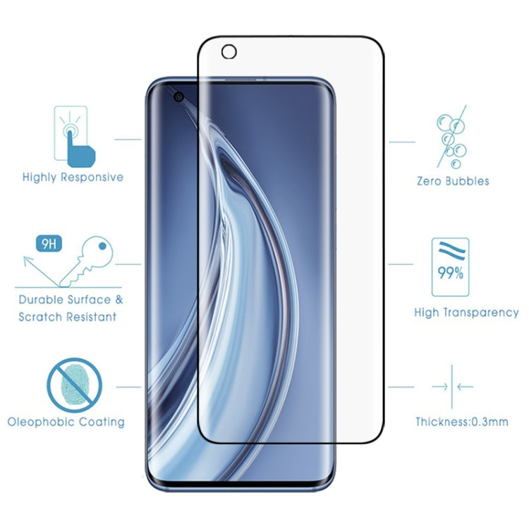 For Xiaomi Mi 10 Pro 5G 9H HD 3D Curved Edge Tempered Glass Film (Black), For Xiaomi Mi 10 Pro 5G(Black)(1 PC)