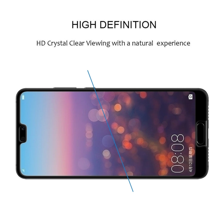 9H Silk Print Full Screen Tempered Glass Film for Huawei P20, For Huawei P20