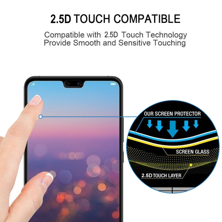 9H Silk Print Full Screen Tempered Glass Film for Huawei P20, For Huawei P20