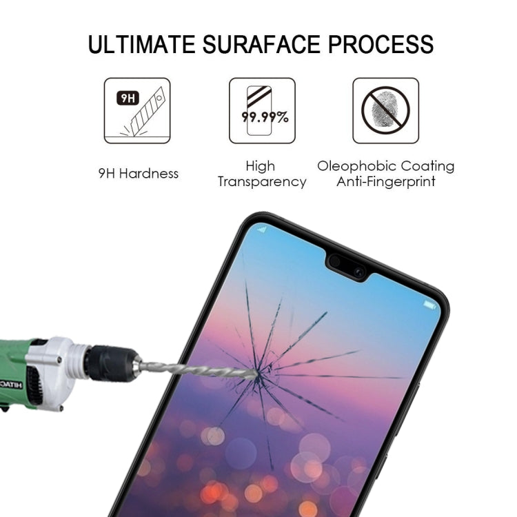 9H Silk Print Full Screen Tempered Glass Film for Huawei P20, For Huawei P20