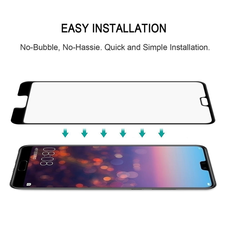 9H Silk Print Full Screen Tempered Glass Film for Huawei P20, For Huawei P20