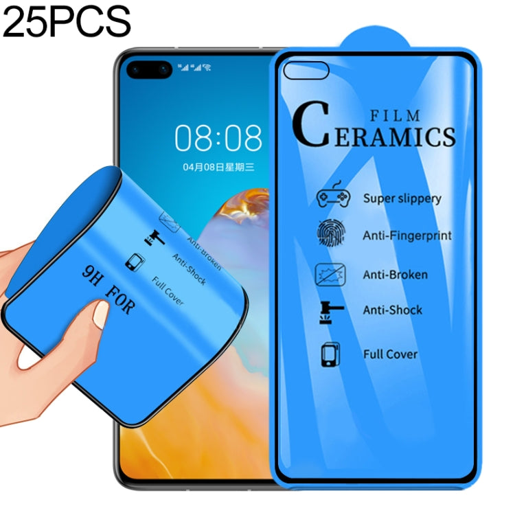 25 PCS For Huawei P40 2.5D Full Glue Full Cover Ceramics Film, For Huawei P40 (25 PCS)