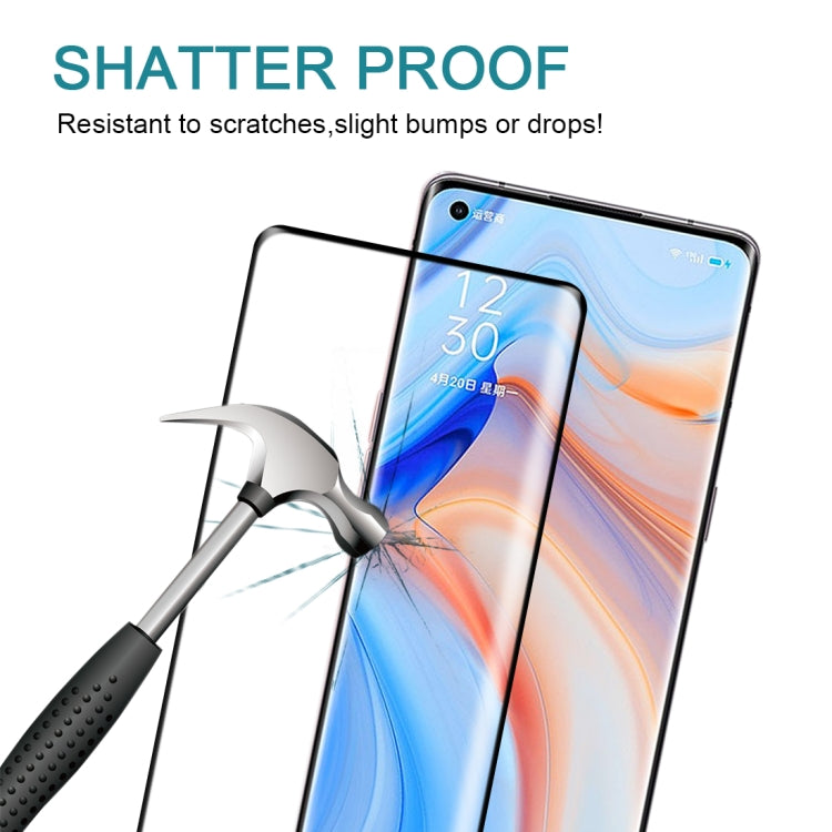 For OPPO Reno4 Pro 3D Curved Edge Full Screen Tempered Glass Film, For OPPO Reno4 Pro