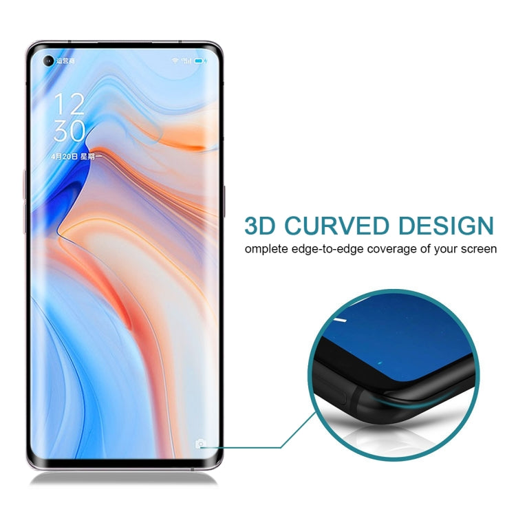 For OPPO Reno4 Pro 3D Curved Edge Full Screen Tempered Glass Film, For OPPO Reno4 Pro
