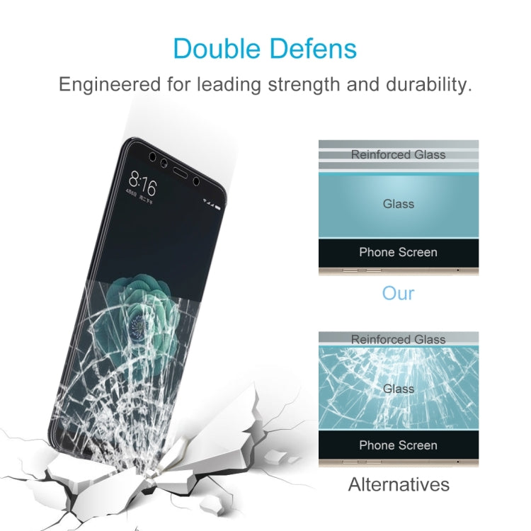 2 PCS 0.26mm 9H 2.5D Tempered Glass Film for Xiaomi Mi 6X & A2, For Mi 6X (2 PCS)
