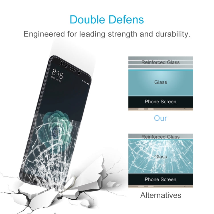 0.26mm 9H 2.5D Tempered Glass Film for Xiaomi Mi 6X & A2, For Mi 6X (1 PC)