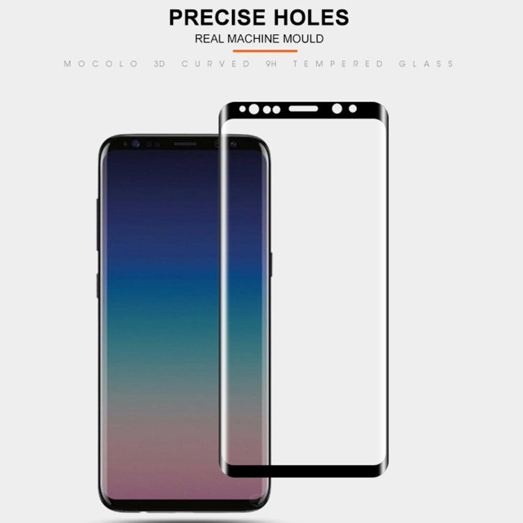 mocolo Full Glue 0.33mm 9H 3D Round Edge Tempered Glass Film for Galaxy S9+, For Samsung Galaxy S9+