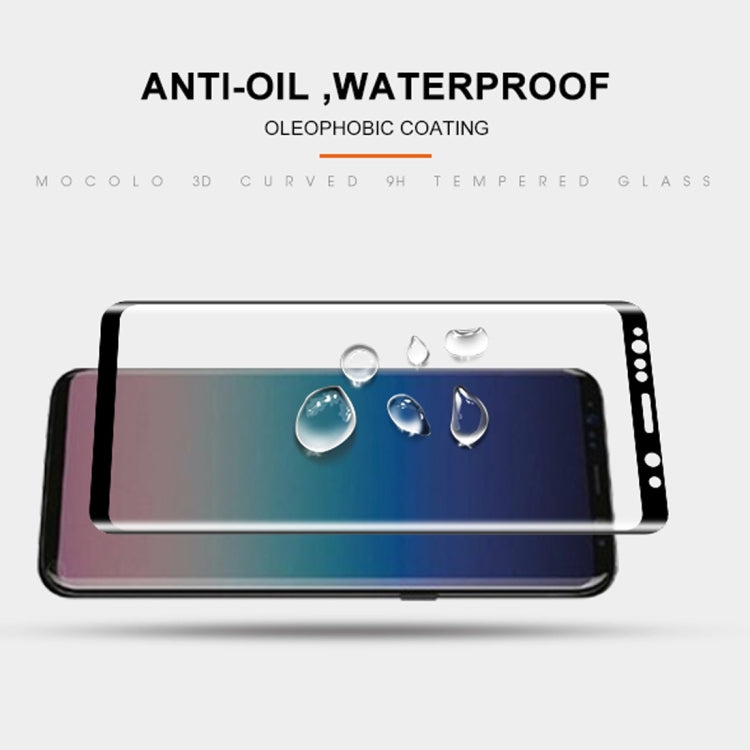 mocolo Full Glue 0.33mm 9H 3D Round Edge Tempered Glass Film for Galaxy S9+, For Samsung Galaxy S9+