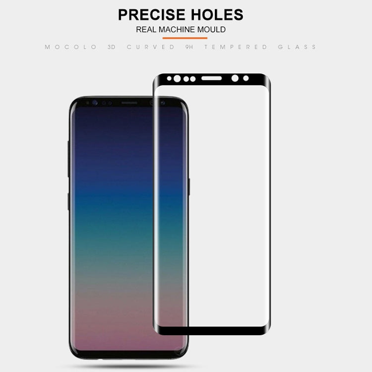 mocolo Full Glue 0.33mm 9H 3D Round Edge Tempered Glass Film for Galaxy S9, For Samsung Galaxy S9