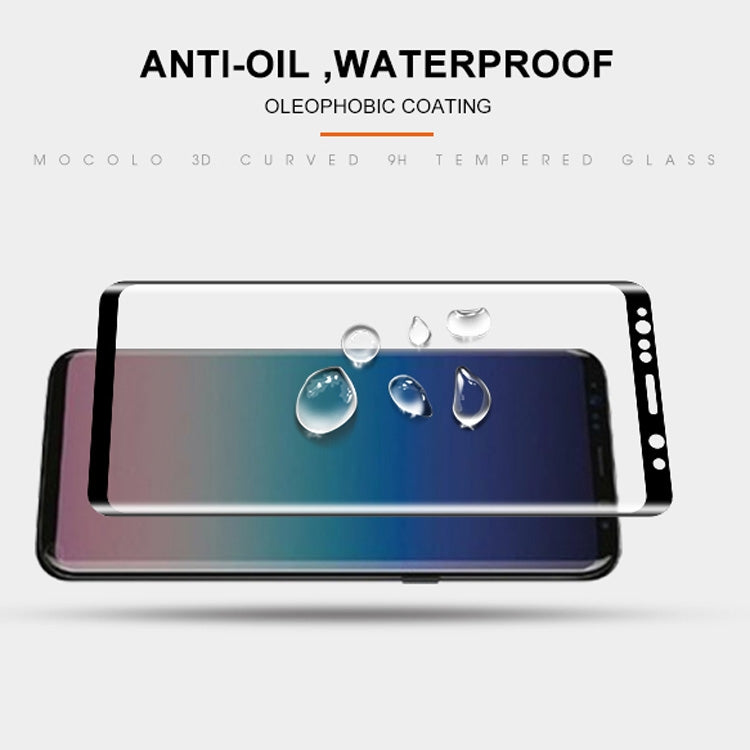 mocolo Full Glue 0.33mm 9H 3D Round Edge Tempered Glass Film for Galaxy S9, For Samsung Galaxy S9