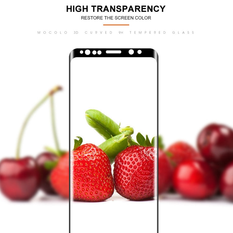 mocolo Full Glue 0.33mm 9H 3D Round Edge Tempered Glass Film for Galaxy S9, For Samsung Galaxy S9