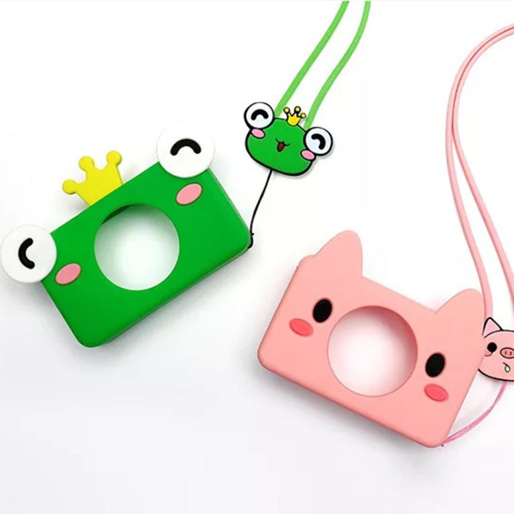 D9 8.0 Mega Pixel Lens Fashion Thin and Light Mini Digital Sport Camera with 2.0 inch Screen & Bear Shape Protective Case & 32G Memory for Children, Elk