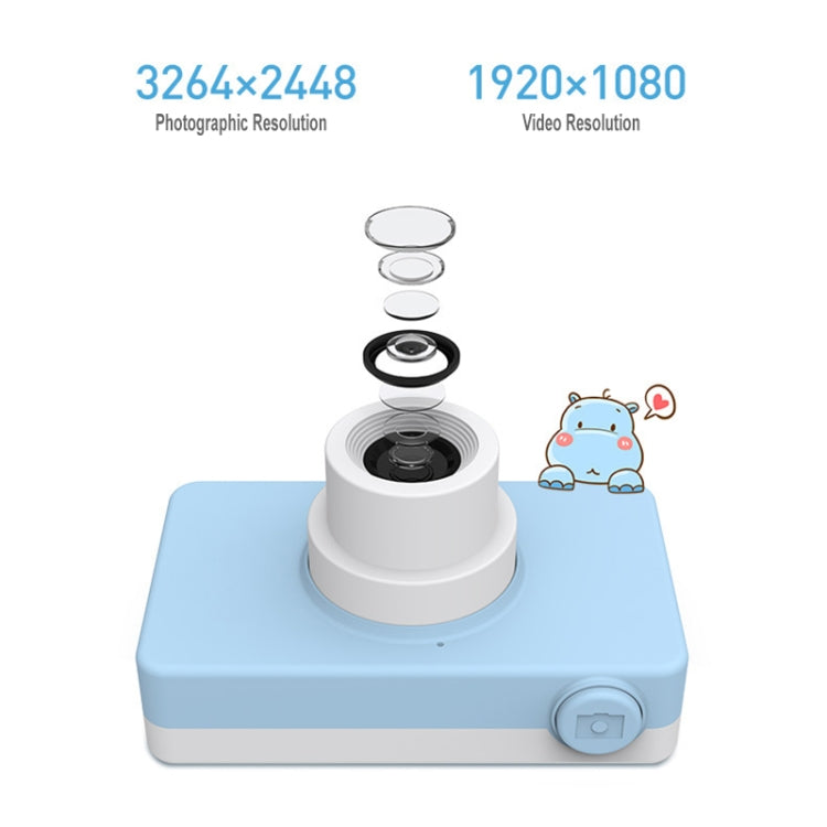 D9 8.0 Mega Pixel Lens Fashion Thin and Light Mini Digital Sport Camera with 2.0 inch Screen & Bear Shape Protective Case & 32G Memory for Children, Elk