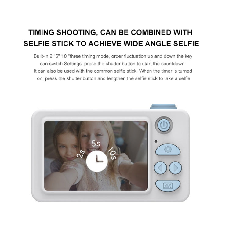 D9 8.0 Mega Pixel Lens Fashion Thin and Light Mini Digital Sport Camera with 2.0 inch Screen & Bear Shape Protective Case & 32G Memory for Children, Elk
