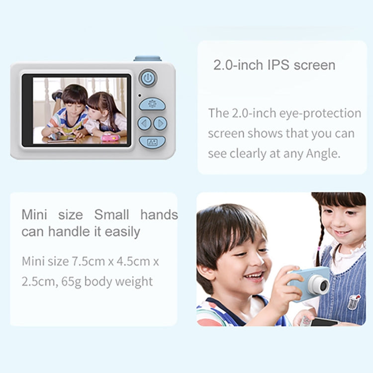 D9 8.0 Mega Pixel Lens Fashion Thin and Light Mini Digital Sport Camera with 2.0 inch Screen & Bear Shape Protective Case & 32G Memory for Children, Elk