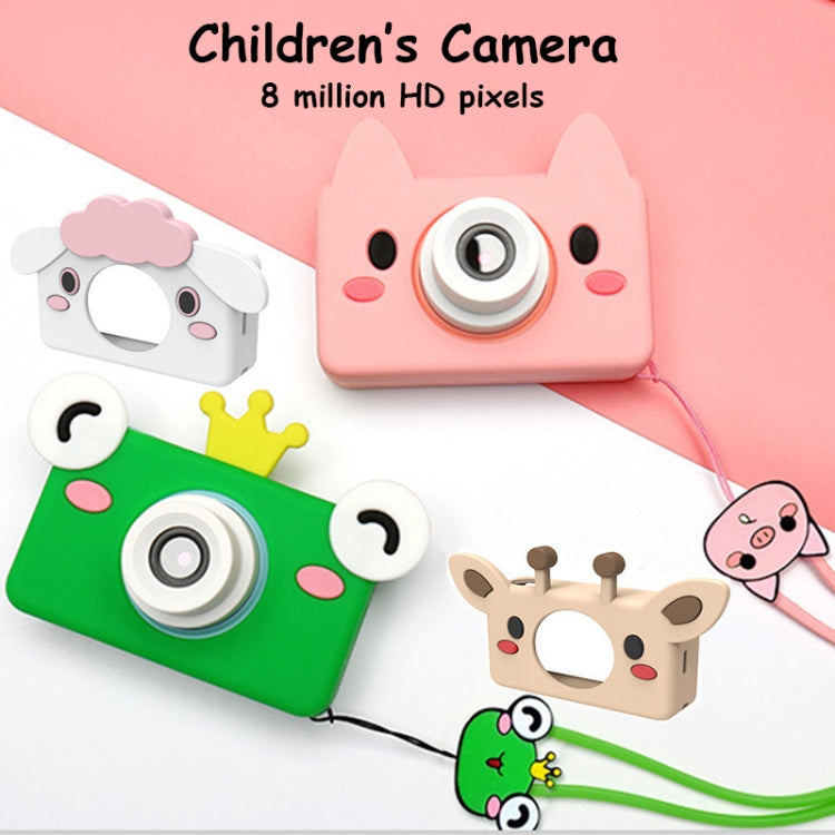 D9 8.0 Mega Pixel Lens Fashion Thin and Light Mini Digital Sport Camera with 2.0 inch Screen & Bear Shape Protective Case & 32G Memory for Children, Elk