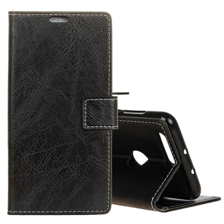Retro Crazy Horse Texture Horizontal Flip Leather Case for OPPO A7 / AX7, with Holder & Card Slots & Photo Frame, For OPPO A7 / AX7