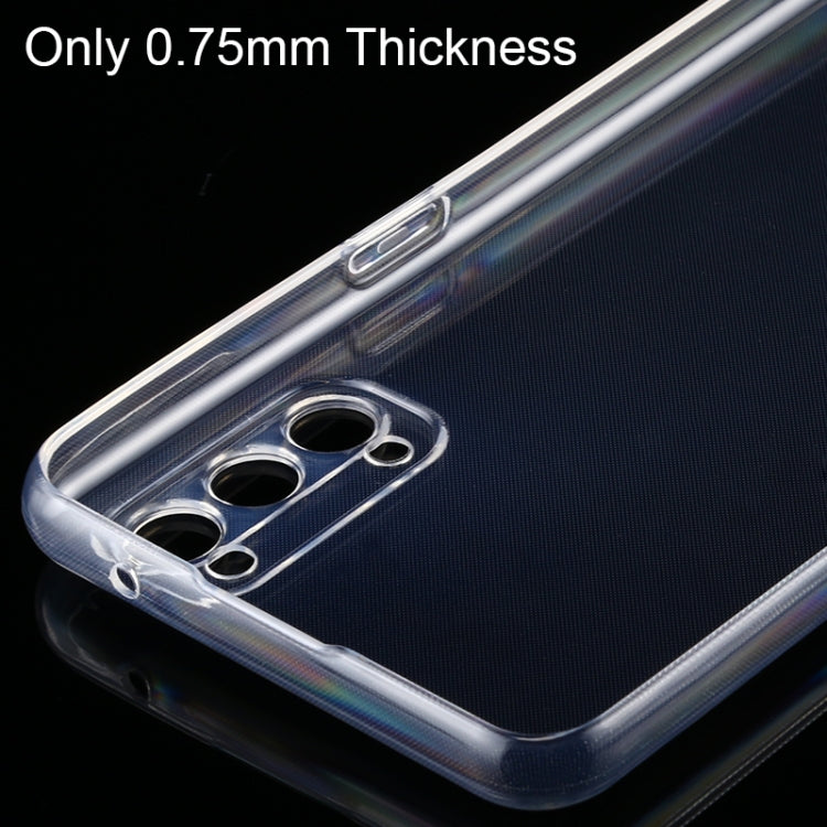 For OPPO Reno 4 5G 0.75mm Ultra-Thin Transparent TPU Protective Case, For OPPO Reno 4 5G