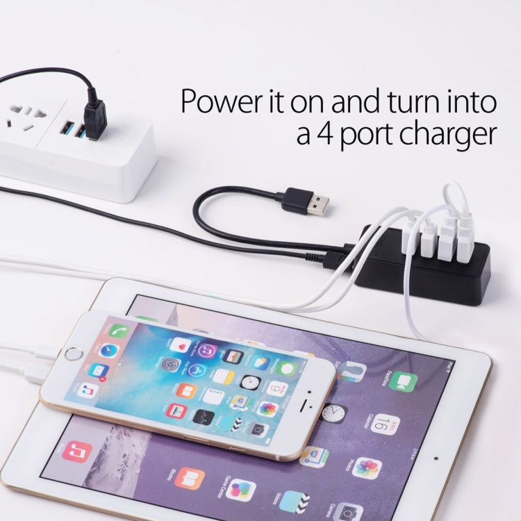 ORICO W5P-U3-30 4-Port USB 3.0 Desktop HUB with 30cm Micro USB Cable Power Supply, W5P-U3-30 Black