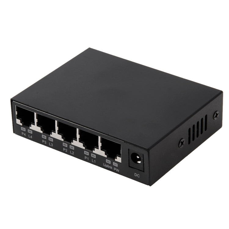 5 Ports 10/100Mbps POE Switch IEEE802.3af Power Over Ethernet Network Switch for IP Camera VoIP Phone AP Devices, 5 Ports Black