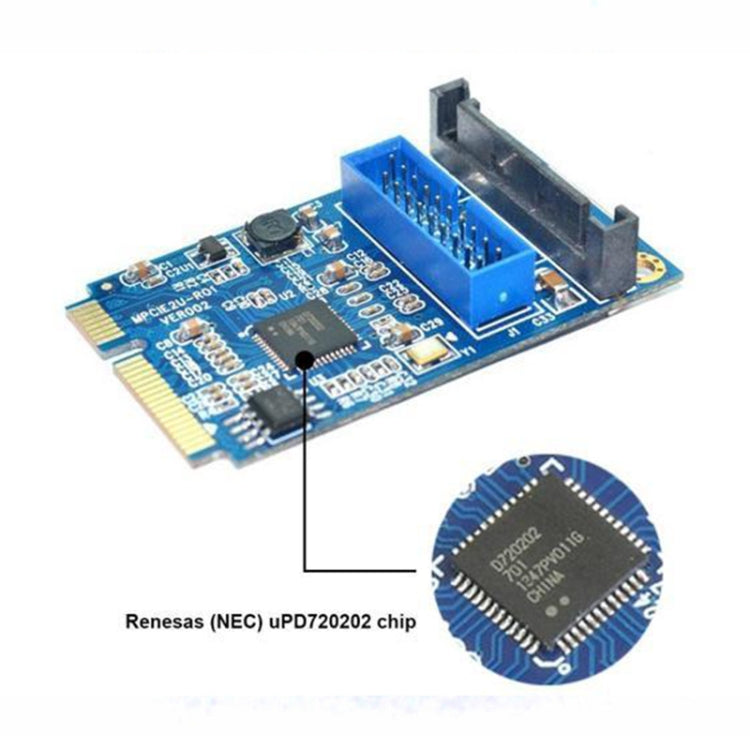MINI PCI-E to USB 3.0 Front 19 Pin Desktop PC Expansion Card, 19 Pin Power