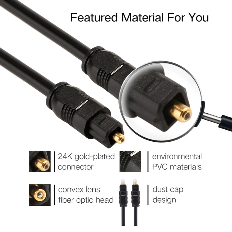 EMK 2m OD4.0mm Toslink Male to Male Digital Optical Audio Cable, Length: 2m