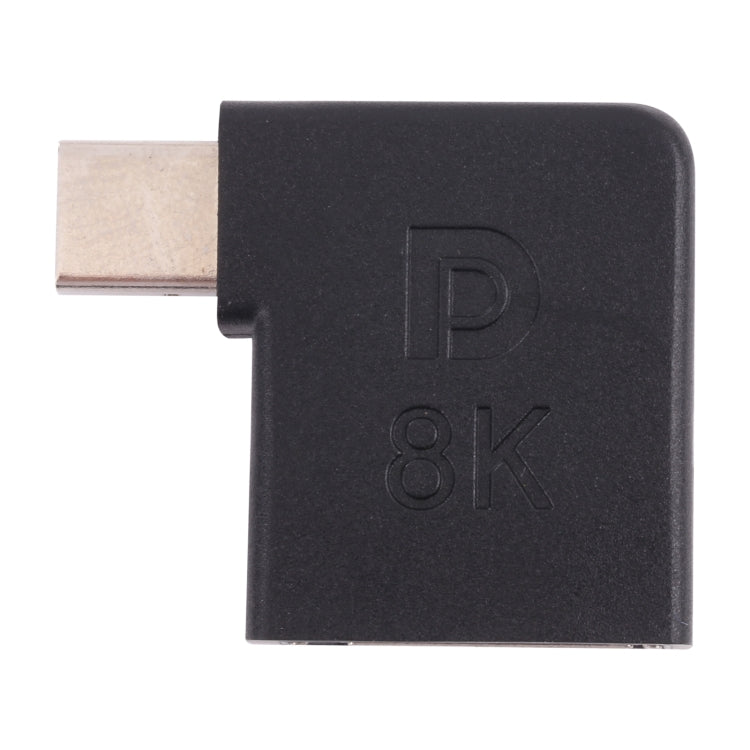8K Mini DisplayPort Male to DisplayPort Female Elbow Adapter, Mini DP Male to DP Female Elbow