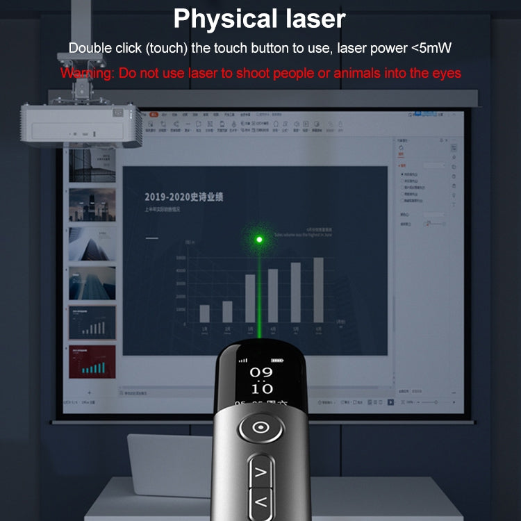 ASiNG A9 128MB Red Light Multifunctional PPT Touch Laser Page Turning Pen Wireless Presenter, A9 128MB Red Light (Grey), A9 128MB Red Light (Blue)
