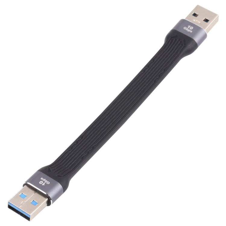 10Gbps USB Male to USB Male Soft Flat Sync Data Fast Charging Cable, USB Male to USB Male