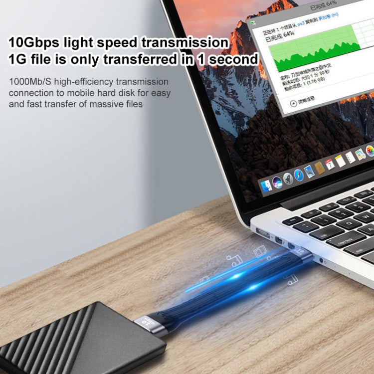 10Gbps USB Male to USB Male Soft Flat Sync Data Fast Charging Cable, USB Male to USB Male