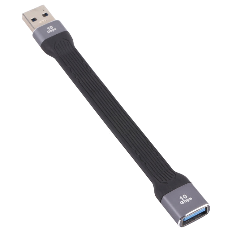 10Gbps USB Male to USB Female Soft Flat Sync Data Fast Charging Cable, USB Male to USB Female