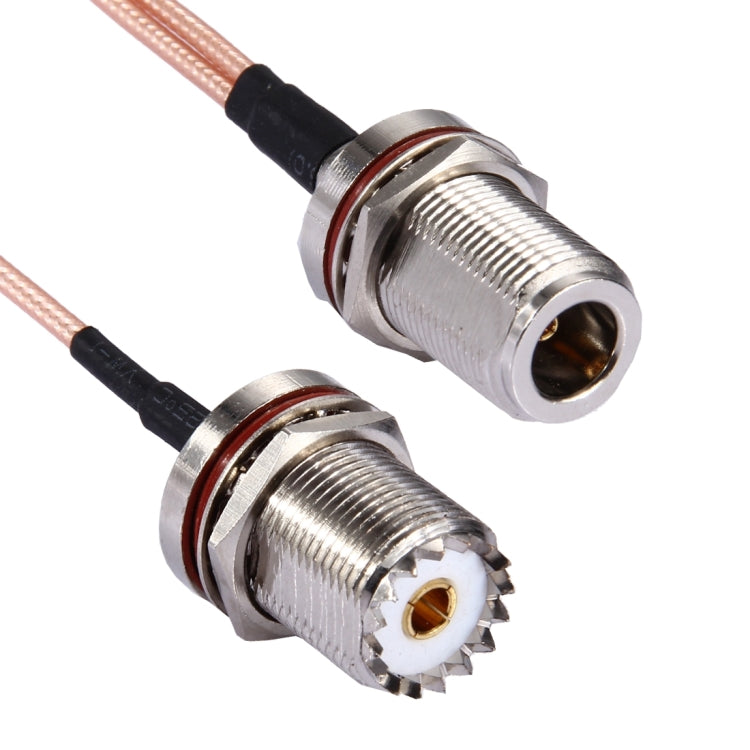 20cm N Female with Waterproof Ring to 2 x UHF Female with Waterproof Ring RG316 Cable, 20cm N Female to 2xUHF Female