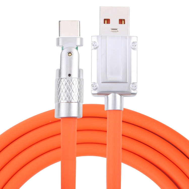 Mech Series 6A 120W USB to Type-C 180-degree Metal Plug Fast Charging Cable, Length: 1.8m, 1.8m Type-C, 1.8m 180-degree Type-C