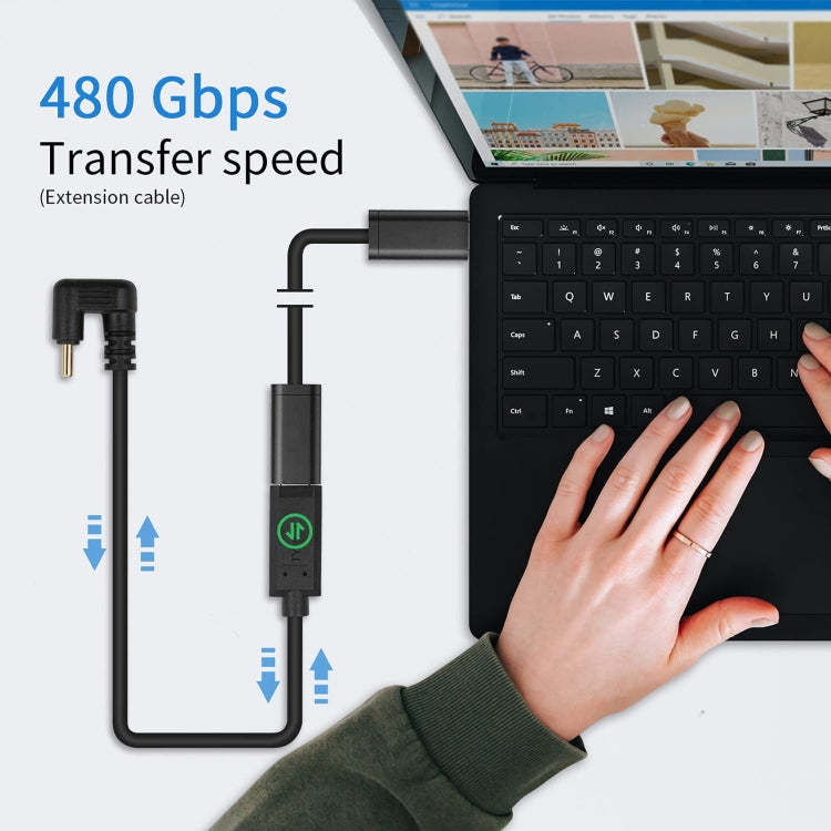 U-shaped USB-C / Type-C Male to Female Extension Cable, Type-C Male to Female