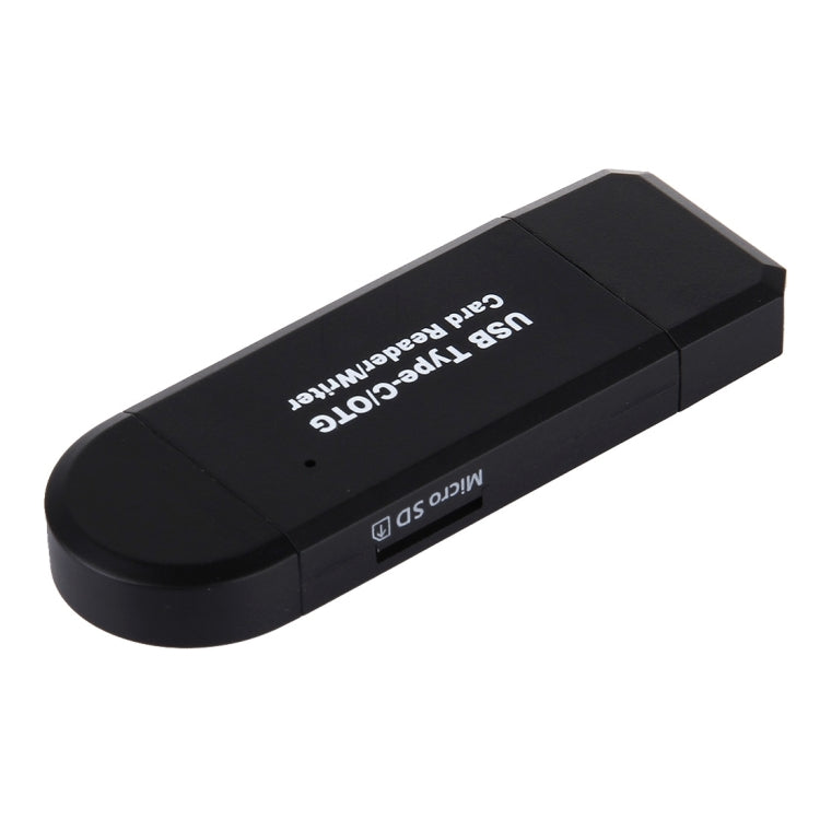 3 in 1 USB-C / Type-C 3.1 to USB 2.0 + Micro USB + SD(HC) + Micro SD Card Reader Adapter with OTG Function