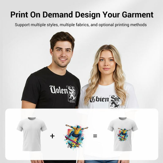 Summer Baggy Cotton Short Sleeve T-shirt Custom Made Print On Your Demand, Size: XL
