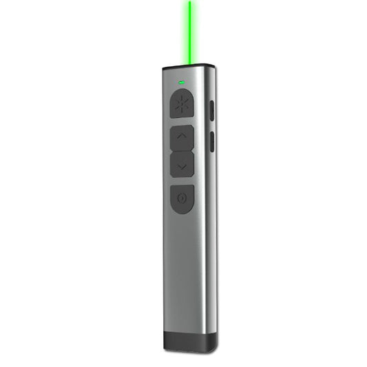 Doosl Dsit038 2.4GHz Wireless Presenter PowerPoint Clicker Representation Remote Control Green Laser Pointer, Control Distance: 100m