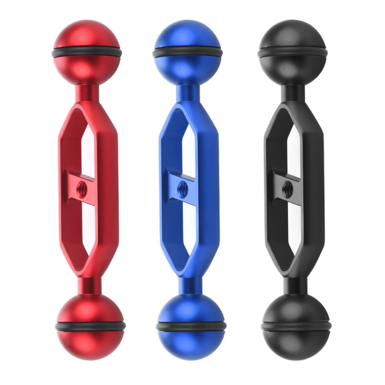 PULUZ 5.0 inch 12.6cm Aluminum Alloy Dual Balls Arm, Ball Diameter: 25mm, 5.0 inch (Black), 5.0 inch (Blue), 5.0 inch (Red)