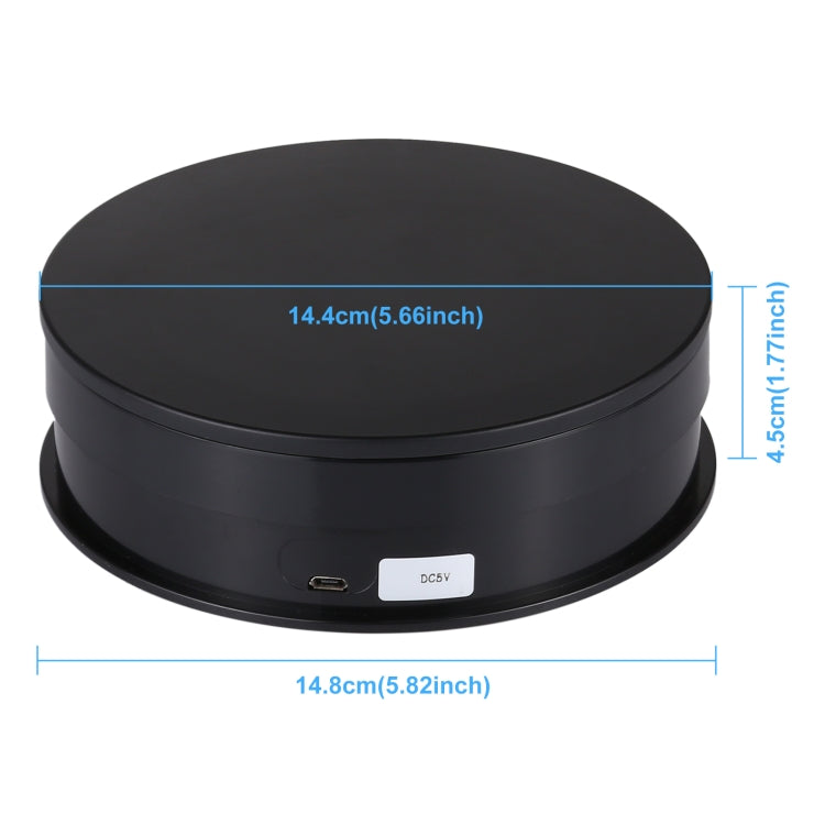 PULUZ 15cm USB Electric Rotating Turntable Display Stand Video Shooting Props Turntable for Photography, Load 1-5kg