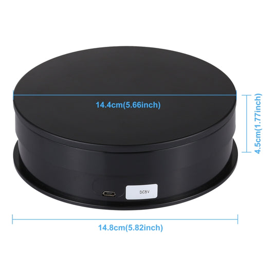 PULUZ 15cm USB Electric Rotating Turntable Display Stand Video Shooting Props Turntable for Photography, Load 1-5kg