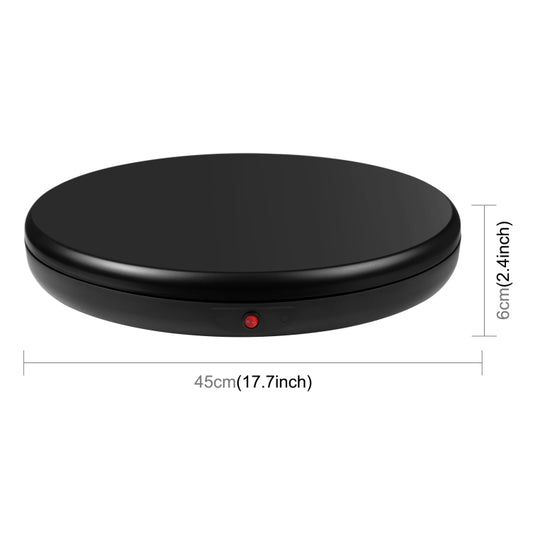 PULUZ 45cm Remote Control Adjusting Speed Rotating Turntable Display Stand, Black, Load 100kg
